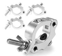 Beamz 4x BC50-200 Half Coupler Clamp Set, Aluminium Lighting Truss Clamps, 200kg Load, Fits 48-51mm Tubes, Ideal for Stage and Theatrical Setups
