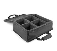beamz AC-460 Mobile DJ Lighting Soft Carry Case for Wireless Uplighters and Stage PAR Lights Compatible with BBP96, 4 Compartments, Robust 600D Polyester