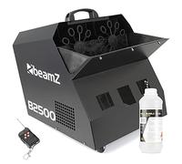beamz B2500 Professional Bubble Machine with 1L Fluid, Dual-Fan System, Wireless Remote, for DJ Sets, Weddings & Events - Large Capacity, Easy Mobility