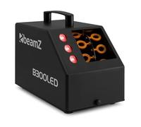 BeamZ B300LED Compact Bubble Machine with Built-In RGB LED Lights & Wireless Remote - Ideal For Children's Parties, Wedding Events & DJ Set-Ups - Portable Lightweight Design, Black
