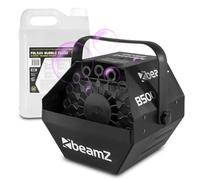beamz B500 DJ Bubble Machine with High-Output UV-Active Liquid 5L - Powerful Bubble Blower Creating Glowing UV Bubbles for Parties, Events and Performances