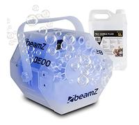 Beamz B500LED Bubble Machine with RGB LED Lights and 5 Litres Bubble Fluid - Party Bubble Maker Set Ideal for Kids, Family Events, Small Venues, Gardens and Special Occasions