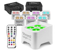 BeamZ BBP90W Wireless Battery Operated LED Par Uplighters (x8) with So