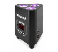 BeamZ BBP93 Wireless LED Battery Par Uplighter - RGBW 30W Rechargeable DMX Stage Wash Lighting - Battery Powered PAR Light with Remote for Events & Parties