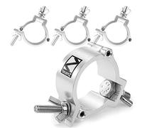 BeamZ BC50-100 Half Coupler Clamp 4-Pack | Slimline, Lightweight Aluminum, Supports 100kg | Versatile Lighting Clamps for Stage, Theatrical, and Lighting Truss Setup