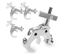 BeamZ BC50-250T Quick Clamp 4-Pack, Slimline Truss Lighting Clamps for Stage, Theatrical, and Lighting Truss Systems, 250kg Capacity, Aluminium, Fits 40-63mm Tubes