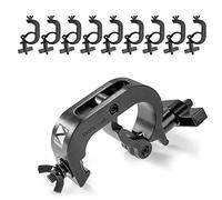 BeamZ BC50B-250Q Quick Clamps Set of 10 for Lighting Truss Coupler, Heavy-Duty Black Aluminium 250kg Capacity, DJ Stage Goalpost Rig Mount 48-51mm