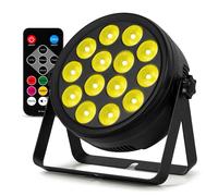 Beamz BCC145 Flat Par Can LED Wash Light, 14x 4W RGBW Stage Lighting, DMX & Sound Activation, Venue Uplighting, Wall Washer Uplight, DJ Effect LED Par Can Light