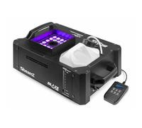 beamz Blaze1800 Vertical Smoke Machine with 24x4W RGBA LEDs, 1800W Vertical or Horizontal Fogger with DMX and Wireless Remote for Stage, Concerts & DJ Events