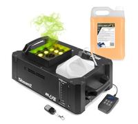 BeamZ BLAZE800 800W Vertical Smoke Machine 12x4W 4in1 LED with 5L Fluid, Vertical Fogger with RGBA Lighting, DMX Control, Wired and Wireless Remotes for Parties and Events