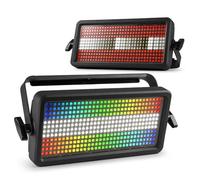 BeamZ BS384 Twin Pack LED Strobe Light, Stage Blinder & Wash Light System with 384 SMD LEDs, DMX Controlled Multi-Colour Output, Strobe Effect, Strobe Light for Concerts