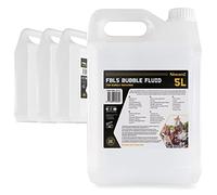 beamz Bubble Machine Fluid 20L Set - Professional DJ Disco Liquid Solution, Four 5-Litre Bottles for Machines, Kids Parties, Stage Effects and Event Use