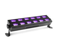 BeamZ BUV263 UV Light Bar with 12x3W Ultraviolet LEDs, UV Blacklight Bar with Parabolic Reflectors for Parties, DJs, Halloween, Clubs & Glow Events, Portable Plug & Play UV Party Light