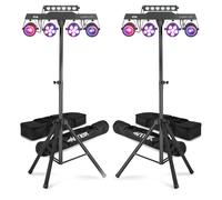 BeamZ CLS NesoUV LED Disco DJ Light Bar Kit with 2 Party Bars, Stands, Soft Cases and DMX Cable, UV Light Bar, LED Stage Light Bars for Parties, DJs and Small Venues