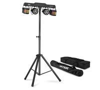 BeamZ CLS Party Bar Kore LED DJ Disco Light Bar with Stand and Soft Case Set, PAR Wash and Derby Effects, DMX Party Bar Kit for Mobile DJs, Parties and Small Venues