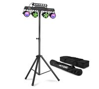BeamZ CLS Party Bar NesoUV LED Disco Light Bar with Stand and Transport Bag, All-in-One DJ LED Light Bar with UV, Strobe, PAR Wash and Jelly Moon Effects for Parties