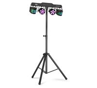 BeamZ CLS Party Bar Orcus LED Disco Party Light Bar with Stand, 2 PAR Spots & 2 Derby Effect Lights, DMX & IR Remote Control, Plug & Play Party Lighting for DJ, Home, Kids, Events