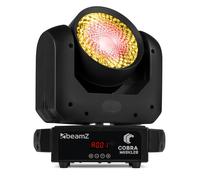 Beamz Cobra Wash120 120W Moving Head Wash Light with RGBW LED Ring, DJ Moving Head Light, 540° Pan, 205° Tilt, DMX Ready, Compact LED Stage Lighting for Events and Parties
