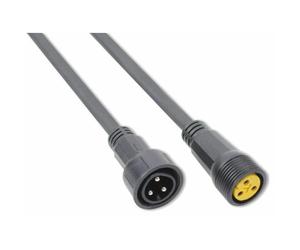 BeamZ CX21-5 Outdoor Power Extension Cable IP65 Rated 5m Waterproof Mains Cable with Heavy Duty Threaded Connectors for Weatherproof Lighting Installations and Events