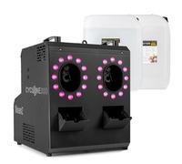 beamz Cyclone200 Pro Smoke Bubble Machine kit with LED Lights, DMX, pro-grade Bubble Fog Output, 40L of fluid for smoke and Bubbles, ideal for Theatres, Venues, DJs, hire and production companies