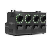 BeamZ Cyclone400 DMX Smoke Bubble Machine with RGBW LEDs, Professional Smoke Filled Bubble Effect for DJs, Events, Parties, Stage, High Output, Wireless Remote Control, Fast Setup, 4x1.2L Tanks