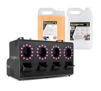 beamz Cyclone400 Professional Smoke Bubble Machine kit with lights, DMX control, 10L Smoke and Bubble Fluid - complete solution for Theatres, Weddings, DJs, productions, and event hire companies