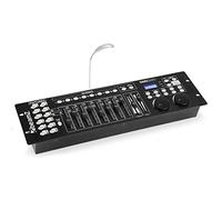 beamz DMX-240 DJ Lighting Controller - 192-Channel DMX Console with Pan/Tilt Jog Wheels, MIDI Compatibility, Programmable Scenes & Effects, Rack-Mountable Design Light Control Desk, 154.090
