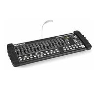 BeamZ DMX 384 Lighting Controller Console, 384 Channel DMX Stage Lighting Mixer Desk with 16 Faders, Chase & Fade Effects, USB Light, Microphone, 12 Fixtures x 32 Channels, 3-Pin XLR