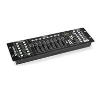 beamz DMX192S Lighting Controller 192-Channel DJ Disco DMX Console for Stage Lighting, Music-Controlled with Chase Memories & Scene Storage, 3-Pin XLR Connection, 19" Rack Mountable