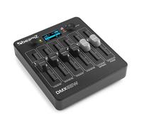 beamz DMX65W Wireless DMX Lighting Controller Kit, Portable Battery-Powered DMX LED Controller, 30 Channels, 7 Universes, OLED Display, RJ45 & 2.4GHz for Uplights, PAR & Wash Lights