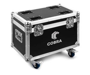 beamz FC4COBRA Lighting Flightcase for 4 Cobra Series Moving Heads, Heavy-Duty Design with Solid Foam Interior, Locking Wheels, Butterfly Locks, Ball Corners, and Aluminium Profiles