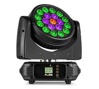 beamz Fuze1910 Moving Head Wash Light - 19x10W RGBW LEDs, Ring Control, DMX, Sound-Activated Professional Stage Lighting for Venues & Events