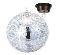 Beamz Fuzzix 30cm Mirror Ball with Motor, Lightweight Hanging Glitter