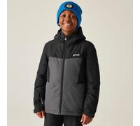 Beamz Hooded Waterproof Breathable Insulated Jacket Regatta Black 10-11 Years