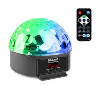 BeamZ JB90R LED Disco Ball Light - DMX, Sound Activated Mini Star Ball