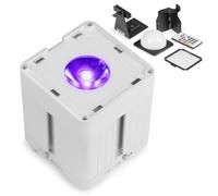 BeamZ KUBE20WH Linkable Outdoor Battery Powered LED Uplight with Wireless DMX and Remote Control - 20W RGBWA-UV, White