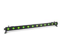 BeamZ LCB140 LED Light Bar with RGBW Colour Mixing - 12x 6W Venue Uplighter Stage Wash Lighting Effect, DMX or Stand-Alone Operation, Aluminium Housing