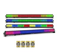 beamz LCB144 MKII LED Light Bar Package - 4x RGB LED Wall Washer DJ Strip Lights with DMX, Sound Activation, Colour Mixing for Venue & Marquee Uplighting, Complete Event Lighting System