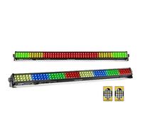 beamz LCB144 MKII LED Light Bar Package (Pair) - 144x RGB SMD LED Wall Washer Bars with DMX Control, Sound Activation, Auto Shows for DJ Booths, Venue Uplighting & Marquees