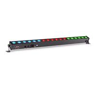 BeamZ LCB183 LED Light Bar RGB Wall Washer Uplight - 1m Slim LED Wall Washer with 18x 3W LEDs DMX Control, Sound Reactive for DJ, Stage, Wedding & Party Lighting