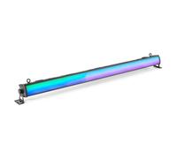 BeamZ LCB224 LED Light Bar Wall Washer, Venue Uplighting 224x RGB SMD LEDs, DMX Control, 16 Sections, Sound Activated, Pre-Set Shows and Effects, 1m Lighting Bar for DJ Stage Weddings