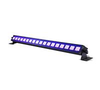BeamZ LCB48 LED UV Light Bar - DJ Disco Blacklight with DMX Control, 18x3W Ultraviolet LEDs, Sound Activated & Auto Modes, Master/Slave, IEC Daisy Chaining, Professional Stage Lighting