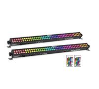 BeamZ LCB803 LED Light Bar Pair - RGB Wall Washer Marquee Uplighting System, Stage Wash Lighting Bars, DMX Control, Sound Responsive Effects (80x 3W LEDs)