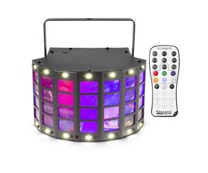 BeamZ LED Derby Light with Strobe, 4x3W RGBW, DMX Mobile DJ Effect
