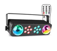 BeamZ LightBox7 LED DJ Light Effect with Double Moonflower & PAR - RGBAWP Colour Mixing, DMX Control, Sound Activated Disco Lighting, Remote Included