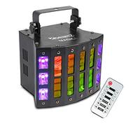 BeamZ Magic1 Derby Disco Party Light with UV Strobe Effect, RGBAWP LEDs, DMX Control & IR Remote for Mobile DJs, Home Parties & Events Lighting