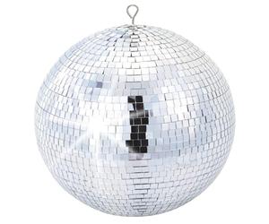 beamz MB30 12-Inch Silver Glitter Mirror Ball, Classic Reflective Disco Ball with Hanging Hook for DJ Equipment, Weddings, Dance Floors, Parties & Events
