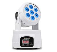 BeamZ MHL74 LED Moving Head Wash Light, RGBW Colour Mixing DJ Moving Head Washer with DMX Control, Sound Activation & White Housing for Stage, Disco & Theatre Lighting