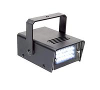 BeamZ Mini Strobe Light - Compact 10W LED Stroboscope Disco Effect Lighting with Adjustable Flash Rate, Mountable DJ Party Lamp, Ideal for Halloween, DJ Events, Home Parties & Stage Effects