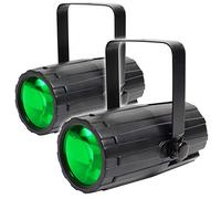 BeamZ Moonflower LED Disco Party Lights Pair, RGBWA DJ Lighting Set with Sound Activated Mode - Compact Moonflower Effect for Parties, Dancefloors, Mobile DJs and Events
